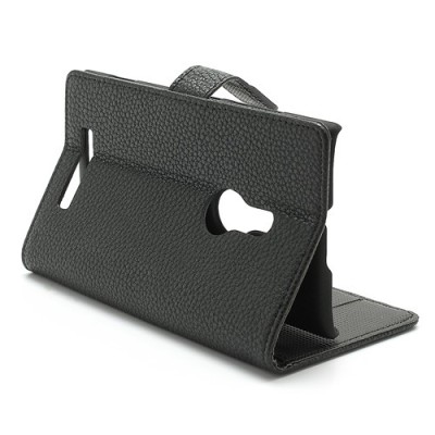 „Lychee“ juodas odinis Nokia Lumia 925 dėklas (dėkliukas) / Priedai.lt