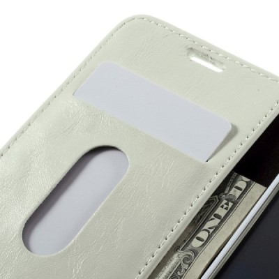 Samsung Galaxy S7 (G930) „CaseMe“ solīds atvēramais ādas balts maciņš - maks / Vacins.lv