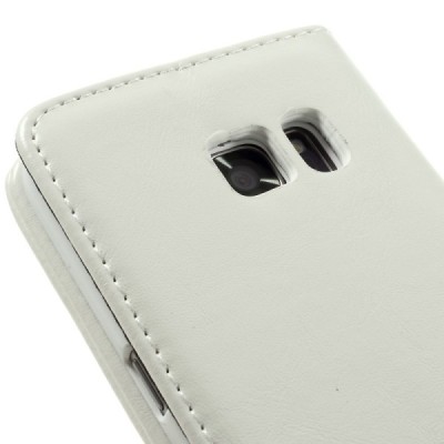 Samsung Galaxy S7 (G930) „CaseMe“ solīds atvēramais ādas balts maciņš - maks / Vacins.lv