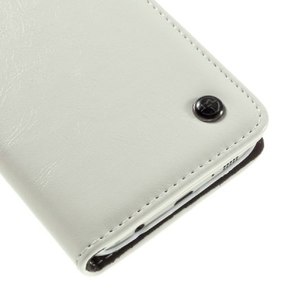 Samsung Galaxy S7 (G930) „CaseMe“ solīds atvēramais ādas balts maciņš - maks / Vacins.lv