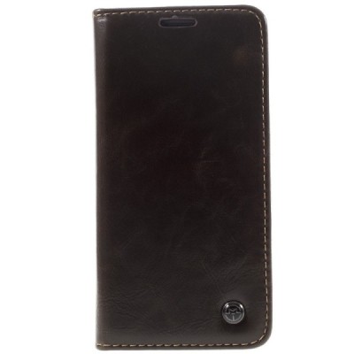 Samsung Galaxy S7 (G930) „CaseMe“ solīds atvēramais ādas brūns maciņš - maks / Vacins.lv