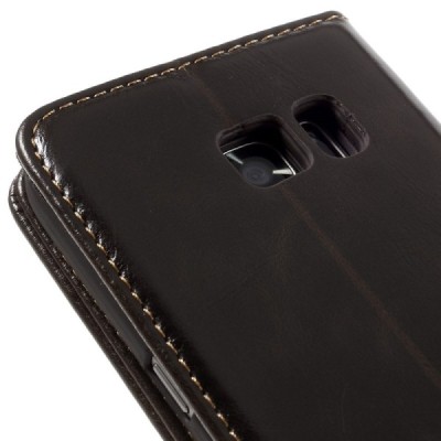Samsung Galaxy S7 (G930) „CaseMe“ solīds atvēramais ādas brūns maciņš - maks / Vacins.lv