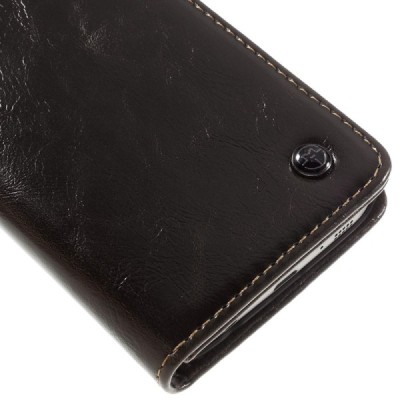 Samsung Galaxy S7 (G930) „CaseMe“ solīds atvēramais ādas brūns maciņš - maks / Vacins.lv