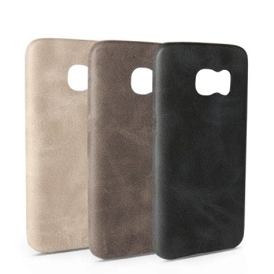 „USAMS“ Slim Leather Samsung Galaxy S7 G930F melns ādas apvalks / Vacins.lv