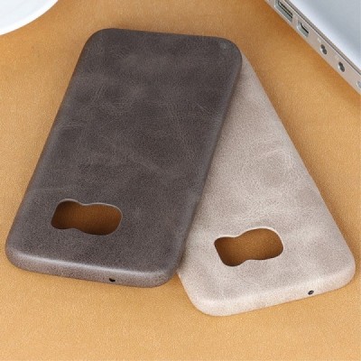 „USAMS“ Slim Leather Samsung Galaxy S7 G930F rudas odinis dėklas - nugarėlė / Priedai.lt