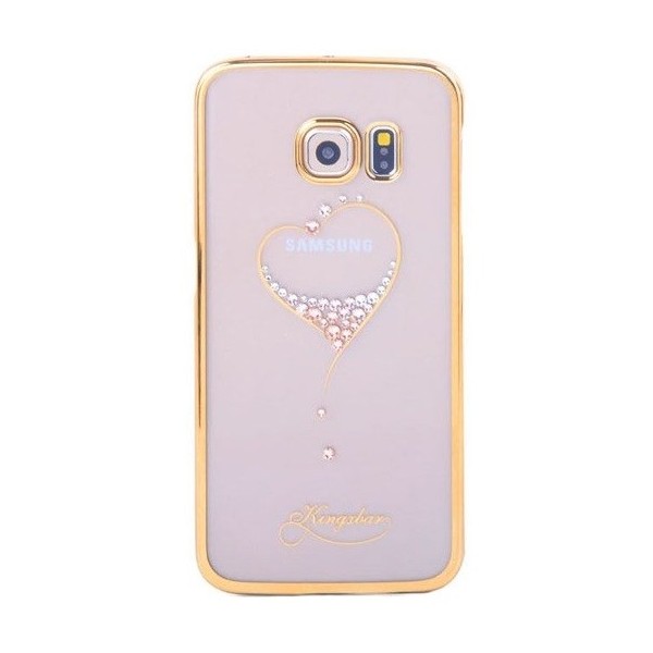 „Kingxbar“ Love Swarovski dėklas - auksinis (Galaxy S6 Edge)