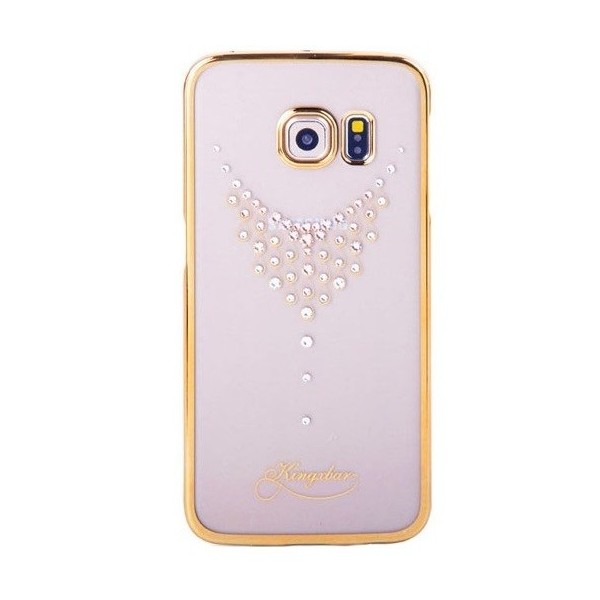 „Kingxbar" Necklace Swarovski dėklas - auksinis (Galaxy S6 Edge)