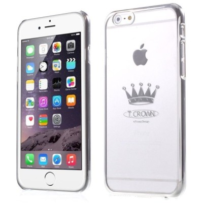 Apple iPhone 6S elegants X-Fitted Crystal Crown Swarovski dzidrs (caurspīdīgs) sudrabs plastmasas apvalks ar kristāliem / Vacins
