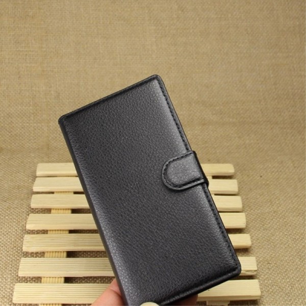 „Litchi“ atverčiamas dėklas - juodas (Xperia M2 Aqua)