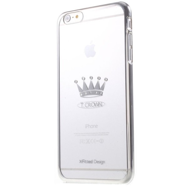 „X-Fitted“ Crown Swarovski apvalks - sudrabs (iPhone 6 Plus / 6s Plus)
