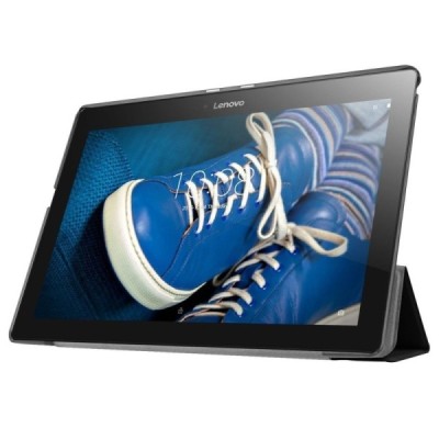 Lenovo Tab2 A10-30 10 atvēramais melns maciņš / Vacins.lv