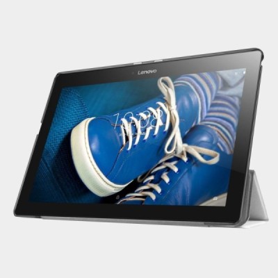 Lenovo Tab2 A10-30 10 atvēramais balts maciņš / Vacins.lv