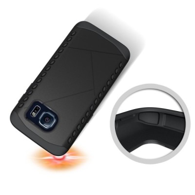 Samsung Galaxy S7 G930 pastiprinātas aizsardzības melns apvalks / Vacins.lv