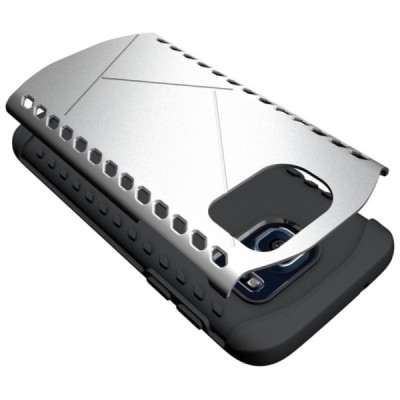 Samsung Galaxy S7 G930 pastiprinātas aizsardzības sudrabs apvalks / Vacins.lv