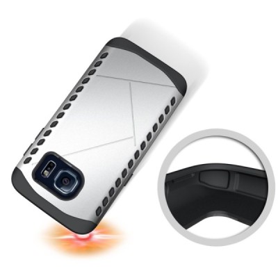 Samsung Galaxy S7 G930 pastiprinātas aizsardzības sudrabs apvalks / Vacins.lv