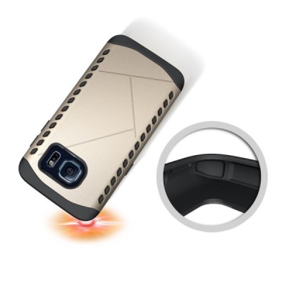 Samsung Galaxy S7 G930 pastiprinātas aizsardzības zelta apvalks / Vacins.lv