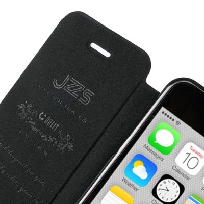 „Dolit“ JZZS atverčiamas Apple iPhone 5C juodas dėklas (dėkliukas) / Priedai.lt