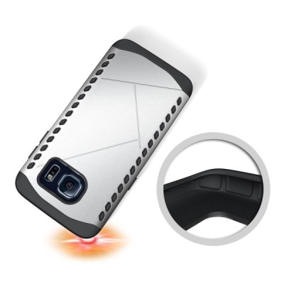 Samsung Galaxy S7 edge G935 pastiprinātas aizsardzības sudrabs apvalks / Vacins.lv