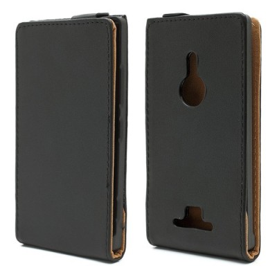 Klasikinis atverčiamas juodas Nokia Lumia 925 dėklas (dėkliukas) / Priedai.lt