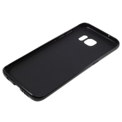 Samsung Galaxy S7 edge G935 cieta silikona (TPU) melns apvalks / vacins.lv