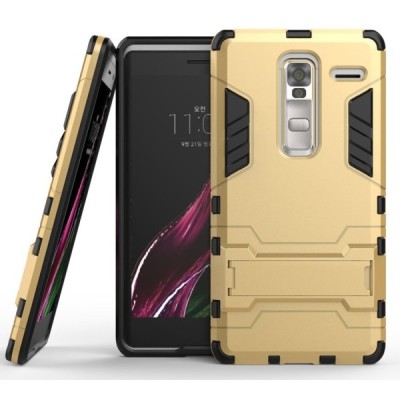 Sustiprintos apsaugos LG Zero (H650E) auksinis kieto silikono (TPU) ir plastiko dėklas / Priedai.lt