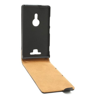 Klasikinis atverčiamas juodas Nokia Lumia 925 dėklas (dėkliukas) / Priedai.lt