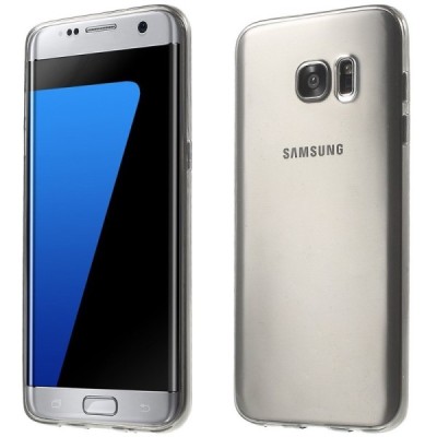 Samsung Galaxy S7 Edge (G935) dzidrs (caurspīdīgs), pelēks cieta silikona TPU pasaulē planākais apvalks / Vacins.lv