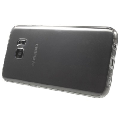 Samsung Galaxy S7 Edge (G935) dzidrs (caurspīdīgs), pelēks cieta silikona TPU pasaulē planākais apvalks / Vacins.lv