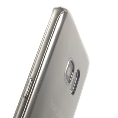 Samsung Galaxy S7 Edge (G935) dzidrs (caurspīdīgs), pelēks cieta silikona TPU pasaulē planākais apvalks / Vacins.lv