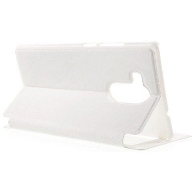 Huawei Mate 8 baltas odinis atverčiamas „Smart Window“ dėklas su langeliu / Priedai.lt