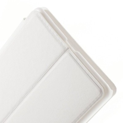 Huawei Mate 8 baltas odinis atverčiamas „Smart Window“ dėklas su langeliu / Priedai.lt