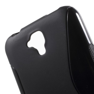 Huawei Y5 (Y560) cieta silikona (TPU) melns apvalks / vacins.lv