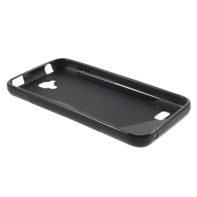 Huawei Y5 (Y560) cieta silikona (TPU) melns apvalks / vacins.lv