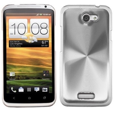 HTC One X plastmasas cd stila sudrabs apvalks / vacins.lv