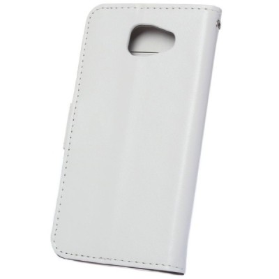 Samsung Galaxy A5 2016 (A510F) atvēramais ādas balts maciņš (maks) / Vacins.lv