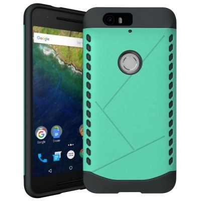 Sustiprintos apsaugos Samsung Huawei Nexus 6P mėtinis kieto silikono (TPU) ir plastiko dėklas / Priedai.lt