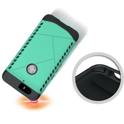 Sustiprintos apsaugos Samsung Huawei Nexus 6P mėtinis kieto silikono (TPU) ir plastiko dėklas / Priedai.lt