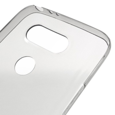 LG G5 (H850) dzidrs (caurspīdīgs) cieta silikona TPU pasaulē planākais pelēks apvalks / Vacins.lv