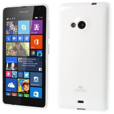 Microsoft Lumia 535 baltas Mercury kieto silikono (TPU) dėklas / Priedai.lt