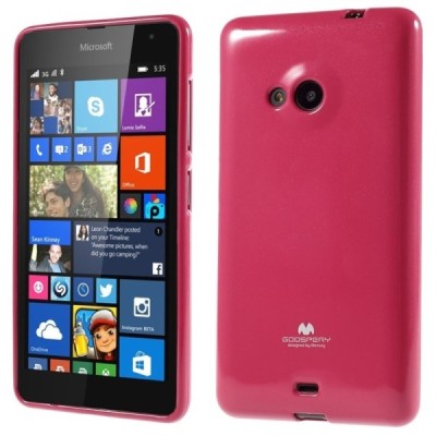 Microsoft Lumia 535 tamsiai rožinis Mercury kieto silikono (TPU) dėklas / Priedai.lt