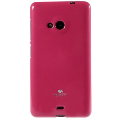 Microsoft Lumia 535 tamsiai rožinis Mercury kieto silikono (TPU) dėklas / Priedai.lt