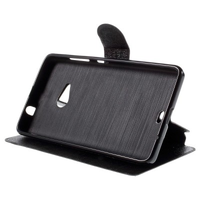 „Meilate“ atverčiamas juodas Microsoft Lumia 535 dėklas (Dėkliukas) / Priedai.lt