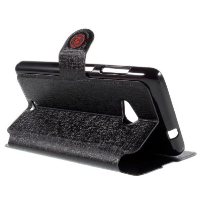 „Meilate“ atverčiamas juodas Microsoft Lumia 535 dėklas (Dėkliukas) / Priedai.lt