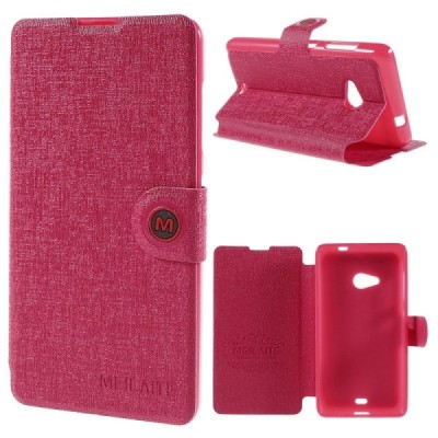 „Meilate“ atverčiamas rožinis Microsoft Lumia 535 dėklas (Dėkliukas) / Priedai.lt