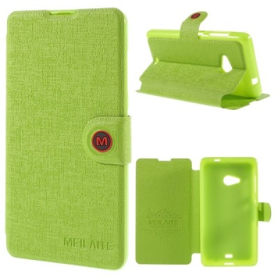 „Meilate“ atverčiamas žalias Microsoft Lumia 535 dėklas (Dėkliukas) / Priedai.lt