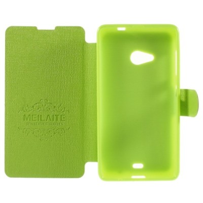 „Meilate“ atverčiamas žalias Microsoft Lumia 535 dėklas (Dėkliukas) / Priedai.lt