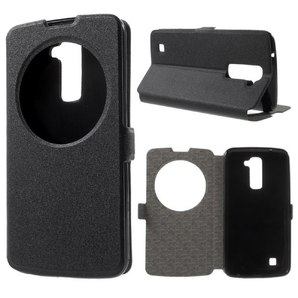 Atverčiamas dėklas su langeliu - juodas (K10)