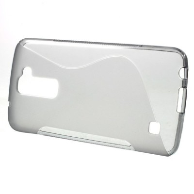 LG K10 (K420N) cieta silikona (TPU) dzidrs (pelēks) un matēts apvalks / Vacins.lv