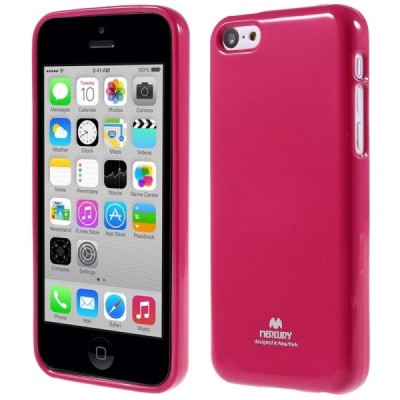 „Mercury“ Color kieto silikono (TPU) tamsiai rožinis Apple iPhone 5C dėklas (dėkliukas) / Priedai.lt