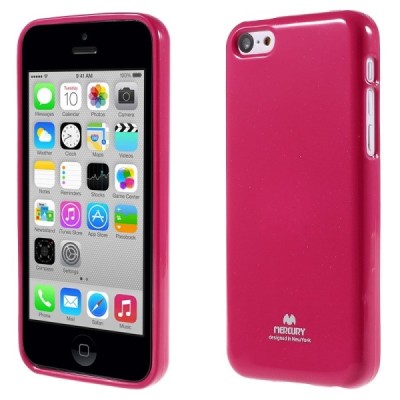 „Mercury“ Color kieto silikono (TPU) tamsiai rožinis Apple iPhone 5C dėklas (dėkliukas) / Priedai.lt